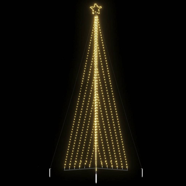 Luces para árbol de Navidad 789 LEDs blanco cálido 476 cm