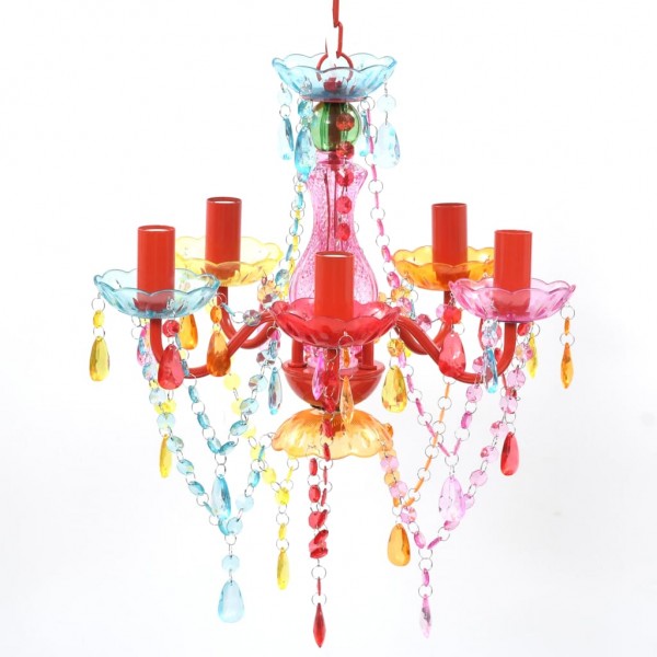 Luz de Cristal 5 Bombillas Multicolor