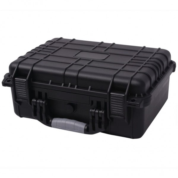 Maletín protector de equipo negro 40.6x33x17.4 cm