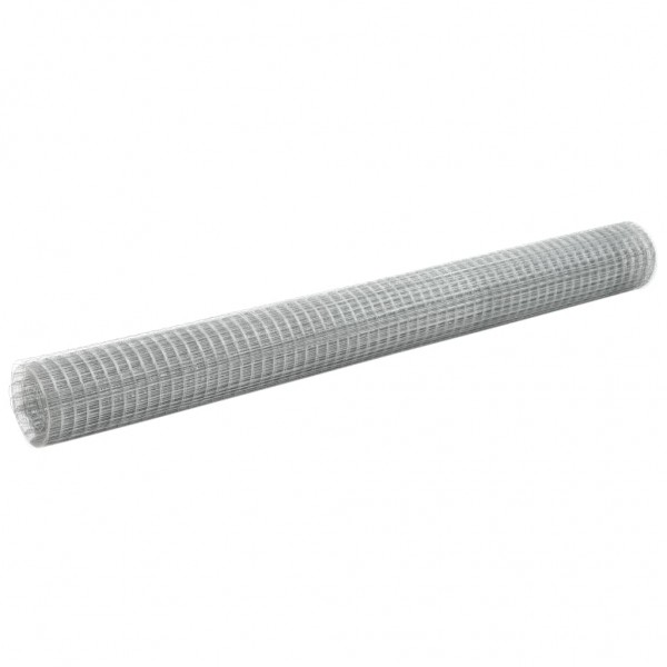 Malla de alambre de acero galvanizado plateada 10x1.5 m