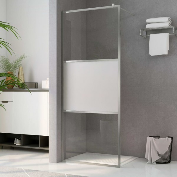 Mampara de ducha accesible vidrio ESG medio esmerilado 90x195cm