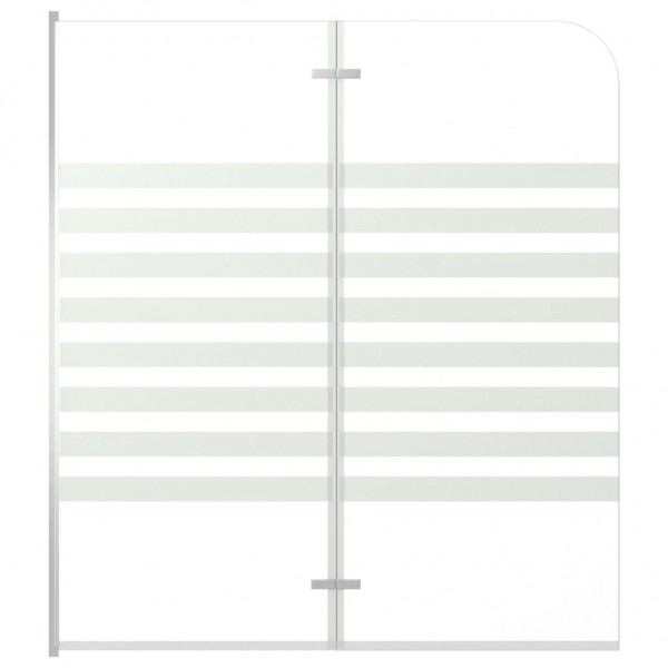 Mampara de ducha de vidrio templado a rayas 120x140 cm