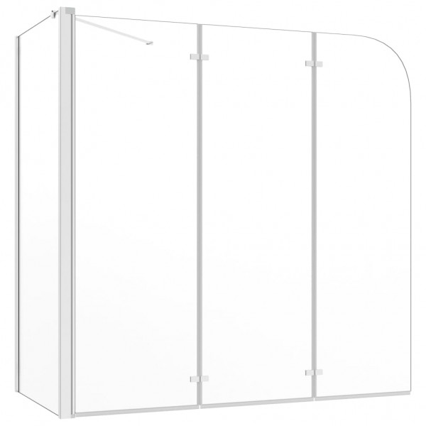 Mampara de ducha de vidrio templado transparente 120x69x130 cm
