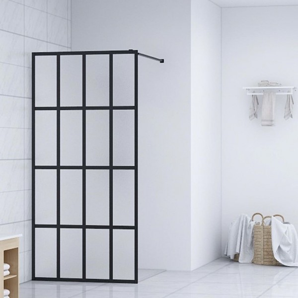 Mampara de ducha vidrio templado esmerilado 80x195 cm