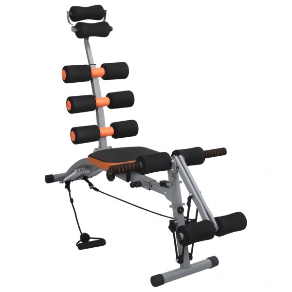 Máquina de abdominales en forma de L con tiras elásticas