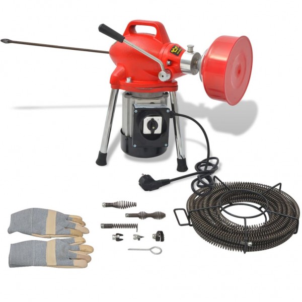 Máquina para limpieza de tuberías 250 W 12.5mx16mm 4.5mx9.5mm