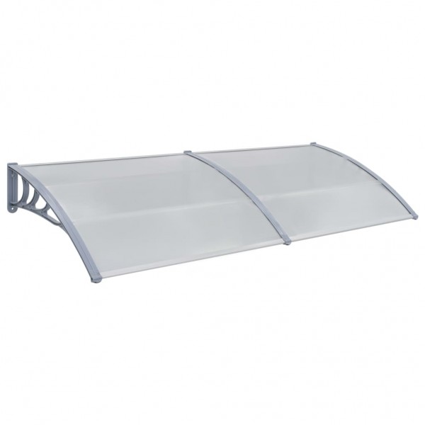 Marquesina para puerta PC gris 200x100 cm