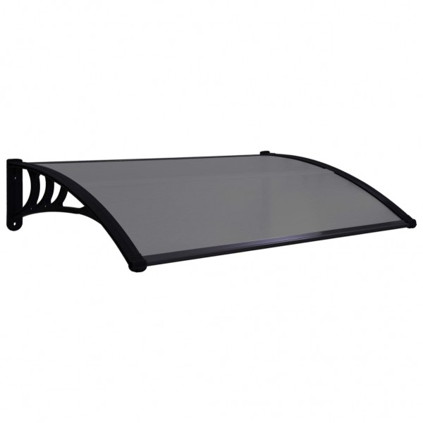 Marquesina para puerta PC negro 120x80 cm