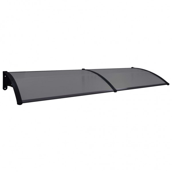 Marquesina para puerta PC negro 240x80 cm