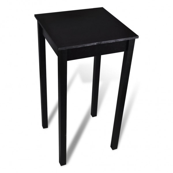 Mesa alta de bar negra de MDF 55x55x107 cm