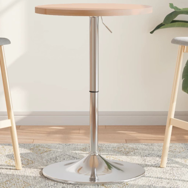 Mesa alta de madera maciza roble Ø50x90.5 cm