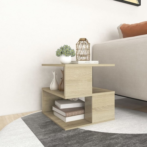 Mesa auxiliar de madera contrachapada roble Sonoma 40x40x40 cm