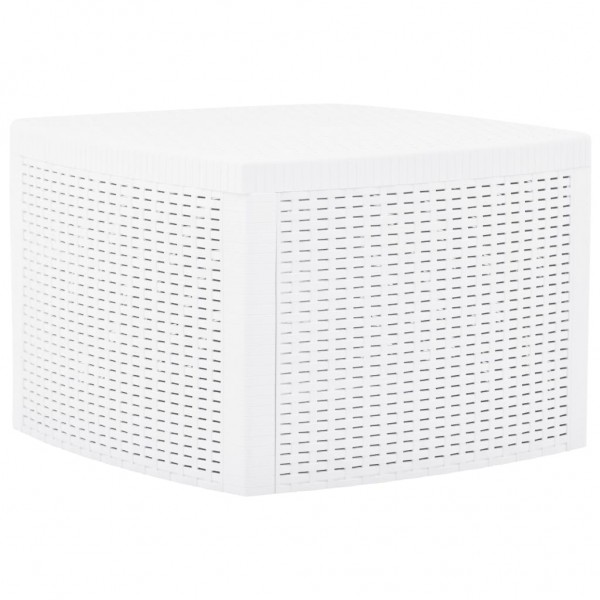 Mesa auxiliar de plástico blanco 54x54x36.5 cm