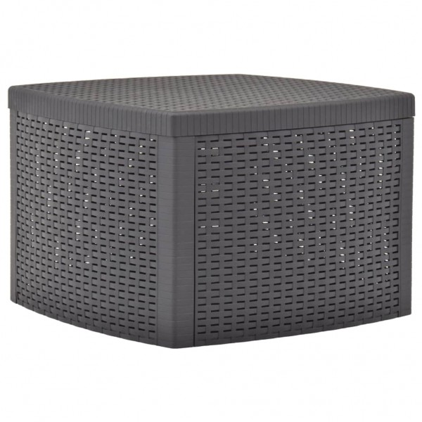 Mesa auxiliar de plástico color moca 54x54x36.5 cm