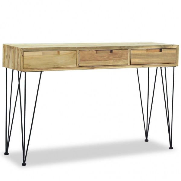 Mesa consola 120x35x76 cm madera de teca maciza