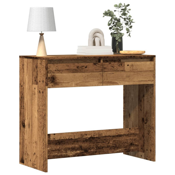 Mesa consola madera ingeniería madera envejecida 89x41x76.5 cm