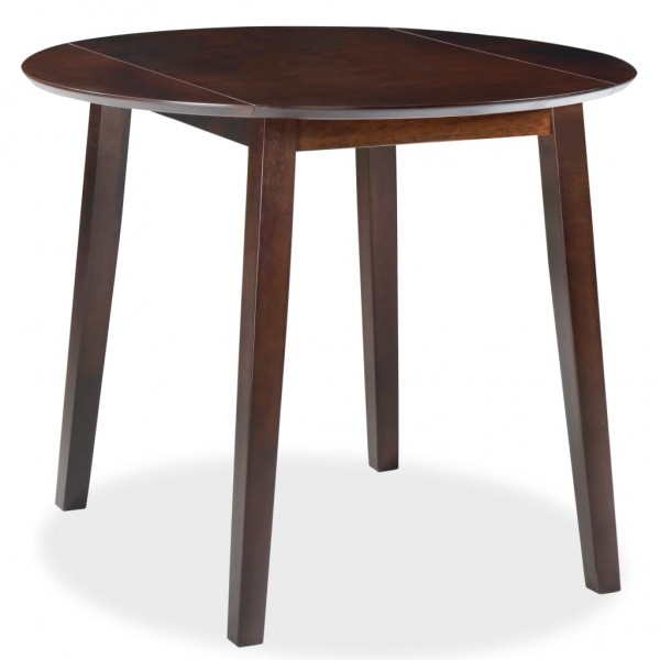 Mesa de alas abatibles redonda MDF marrón