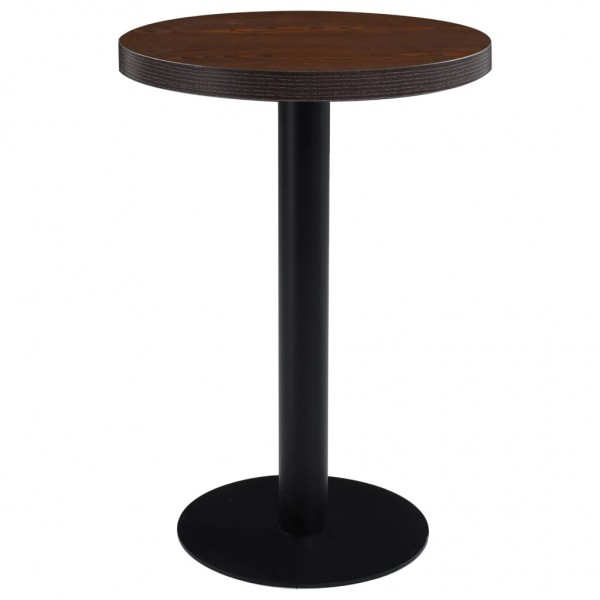 Mesa de bistró MDF marrón oscuro 60 cm