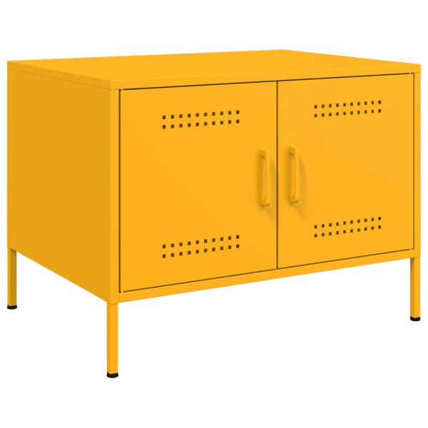 Mesa de centro acero laminado en frío amarillo 68x50x50.5 cm
