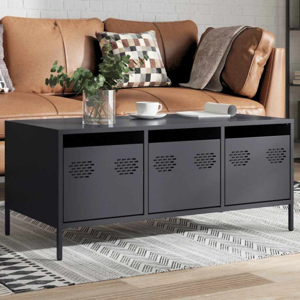 Mesa de centro acero laminado en frío antracita 101.5x50x43.5cm