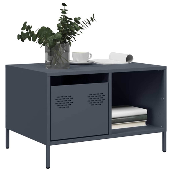 Mesa de centro acero laminado en frío antracita 68.5x50x43.5 cm