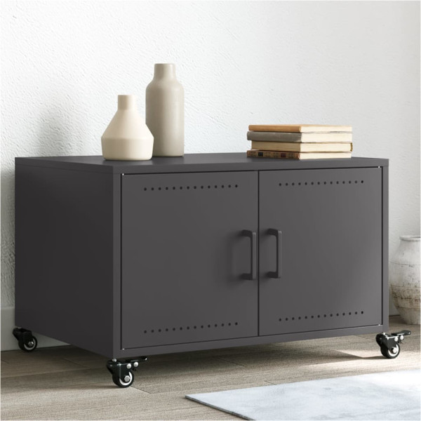 Mesa de centro acero laminado en frío negro 68x50x43.5 cm