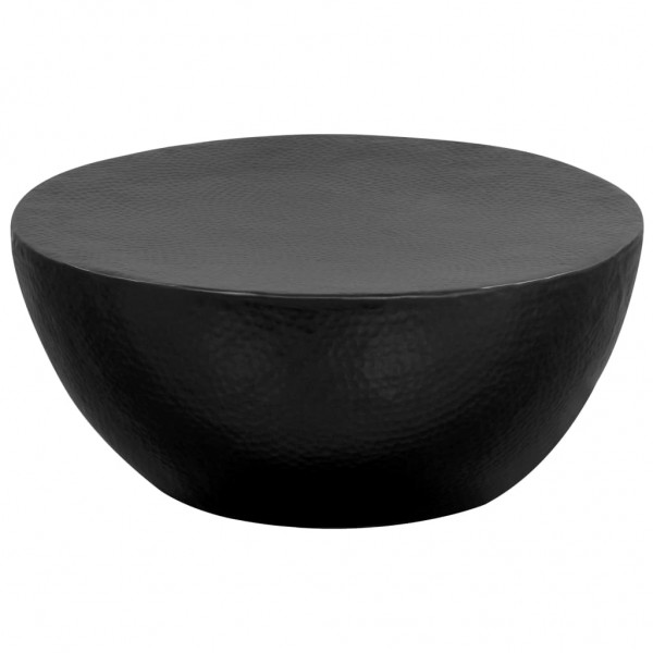 Mesa de centro de aluminio martillado 70x30 cm negro