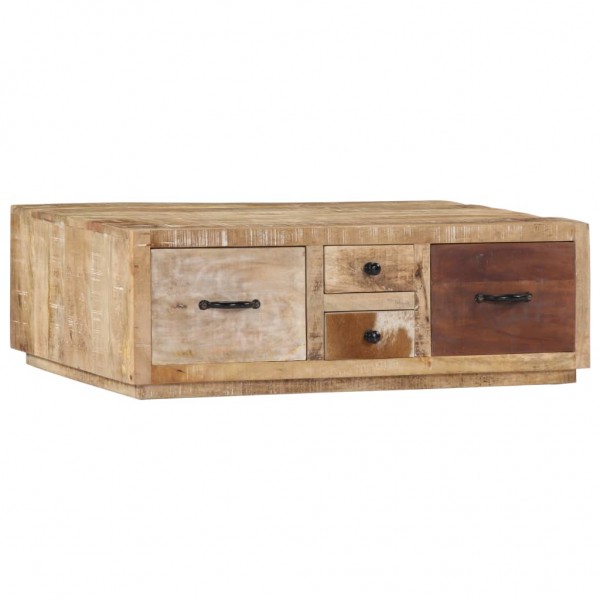 Mesa de centro de madera maciza de mango 90x60x30 cm
