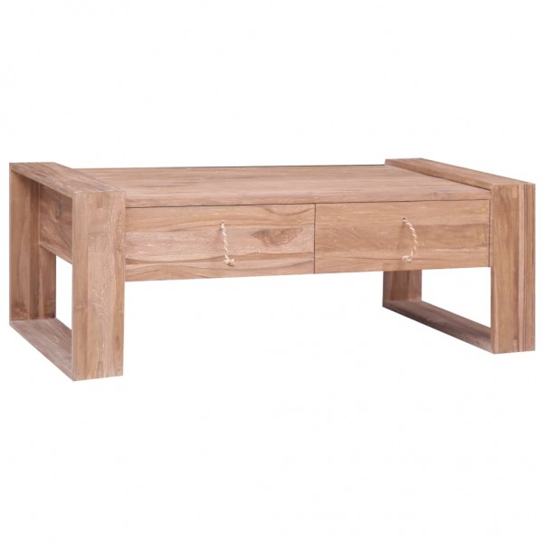 Mesa de centro de madera maciza de teca 110x60x40 cm