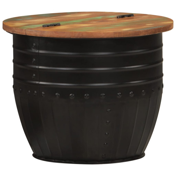 Mesa de centro de madera maciza reciclada 50x39.5 cm