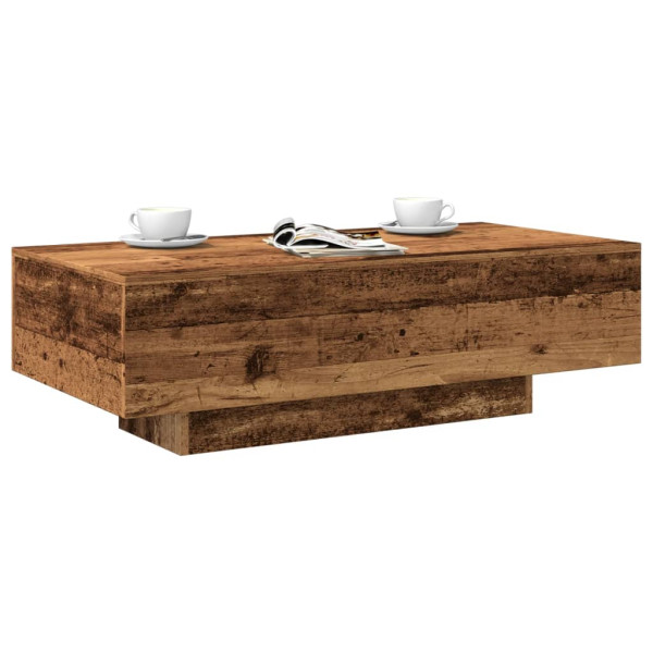 Mesa de centro madera de ingeniería envejecida 100x49.5x31 cm