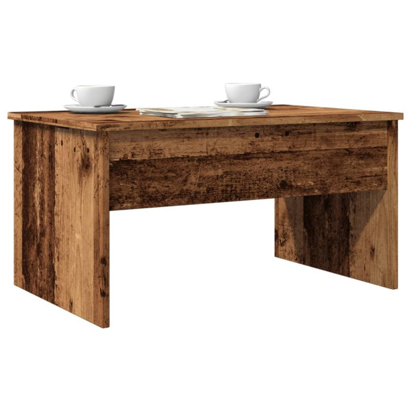 Mesa de centro madera de ingeniería envejecida 80x50.5x41.5 cm
