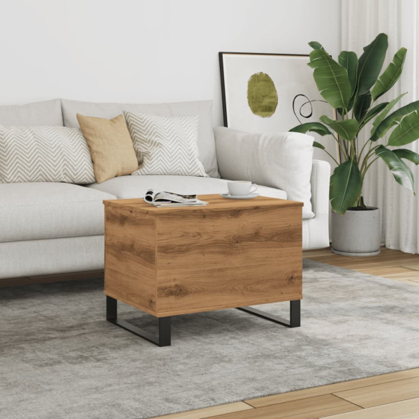 Mesa de centro madera de ingeniería roble artisan 60x44.5x45 cm