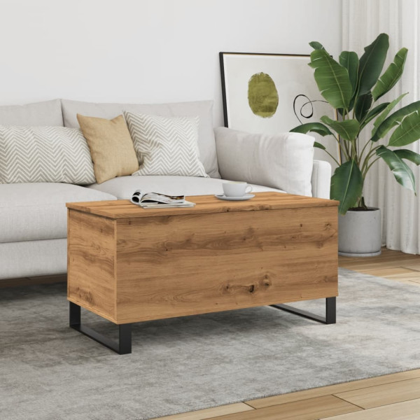 Mesa de centro madera de ingeniería roble artisan 90x44.5x45 cm