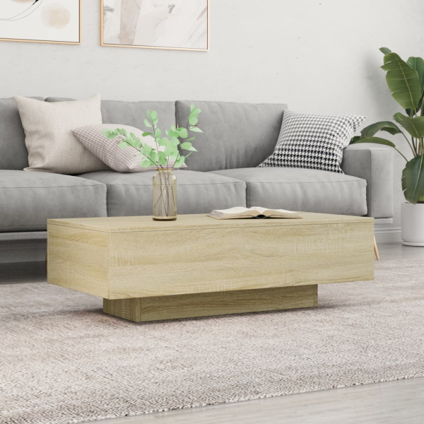 Mesa de centro madera de ingeniería roble Sonoma 100x49.5x31 cm