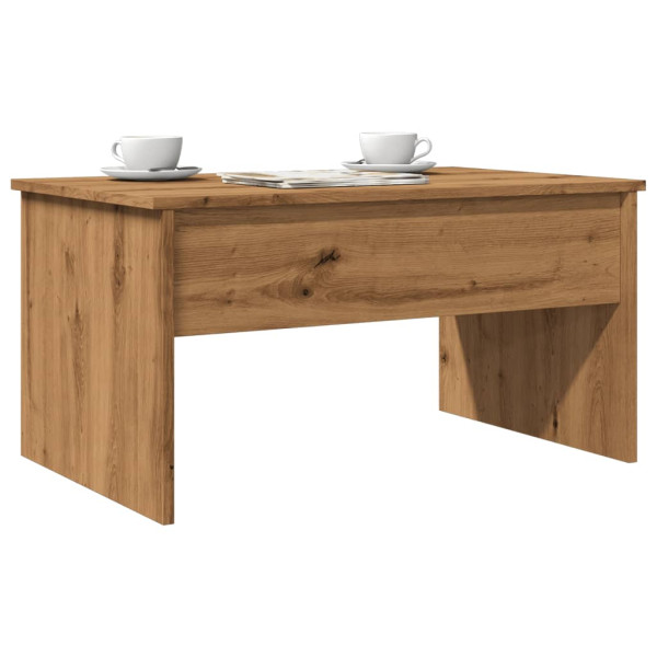 Mesa de centro madera ingeniería roble artisan 80x50.5x41.5 cm