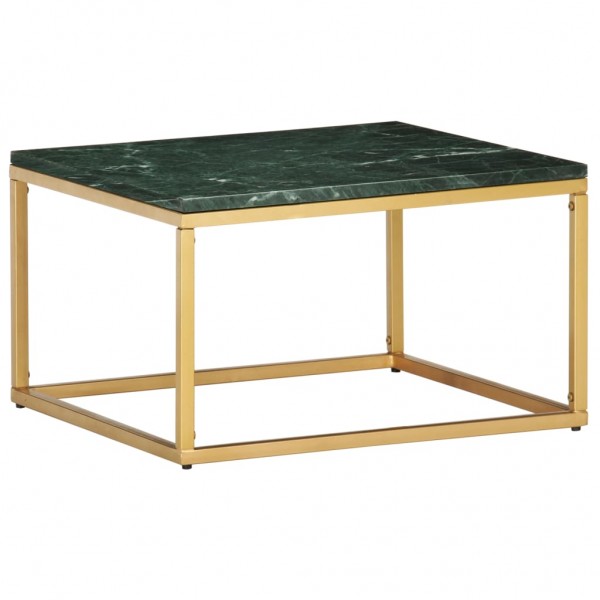 Mesa de centro piedra real textura de mármol verde 60x60x35 cm