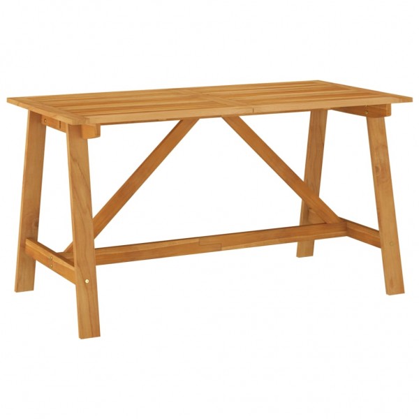 Mesa de comedor de jardín madera maciza de acacia 140x73x73.5cm