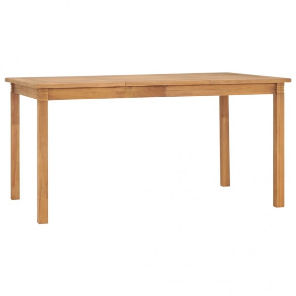 Mesa de comedor de jardín madera maciza de teca 150x90x75 cm