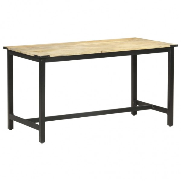 Mesa de comedor de madera maciza de mango rugosa 140x70x76 cm