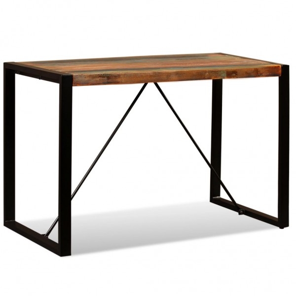 Mesa de comedor de madera maciza reciclada 120 cm