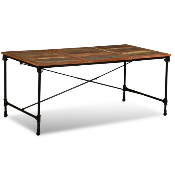 Mesa de comedor de madera maciza reciclada 180 cm
