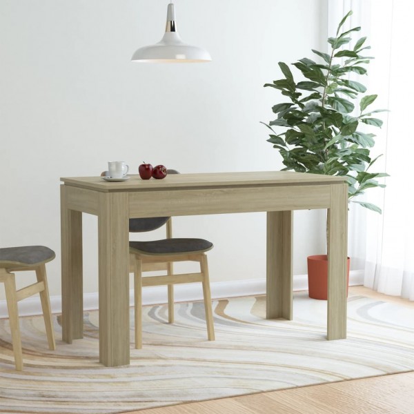 Mesa de comedor madera contrachapada roble Sonoma 120x60x76cm