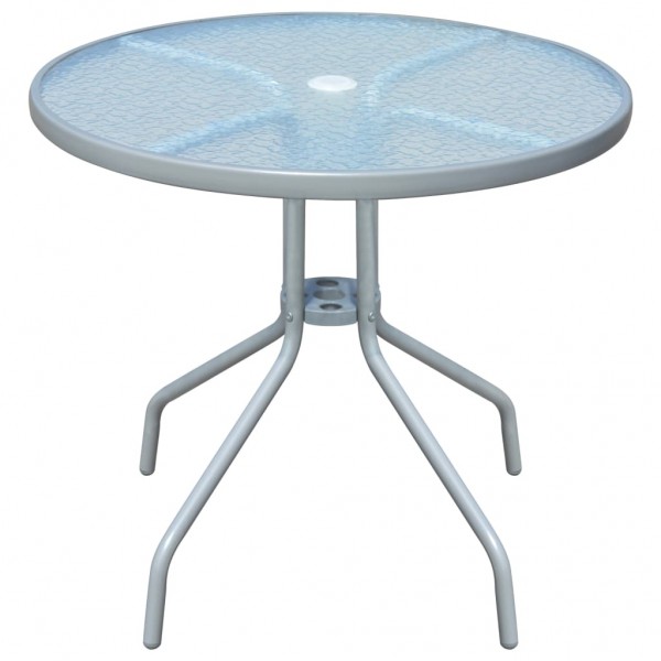 Mesa de jardín bistro de acero gris 80x71 cm