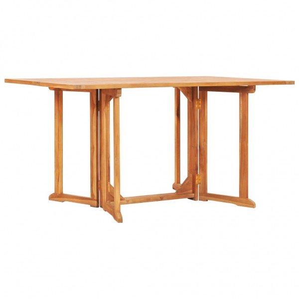 Mesa de jardín Butterfly de madera maciza de teca 150x90x75 cm