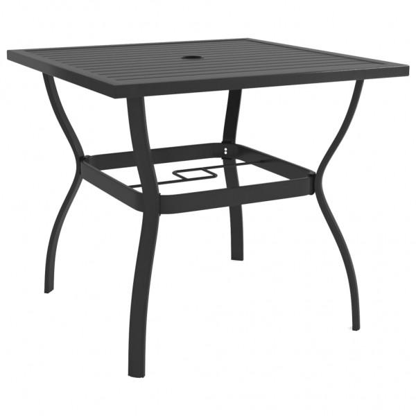 Mesa de jardín de acero gris antracita 81.5x81.5x72 cm