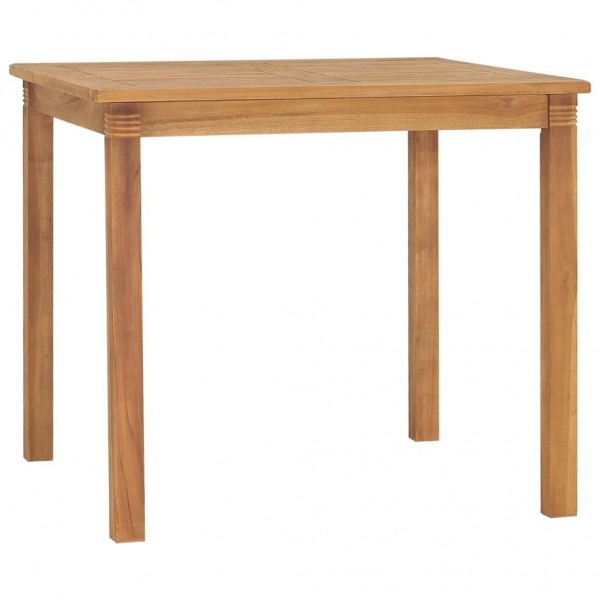 Mesa de jardín de madera maciza de teca 85x85x75 cm