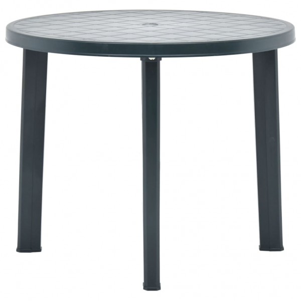 Mesa de jardín de plástico verde 89 cm
