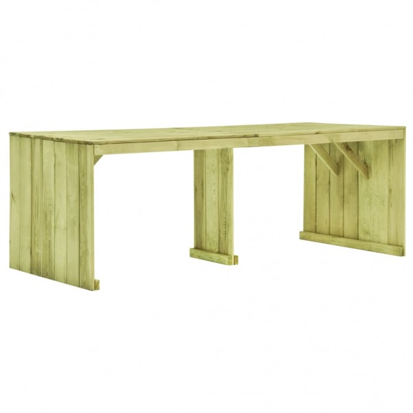 Mesa de jardín madera de pino impregnada 220x101.5x80 cm