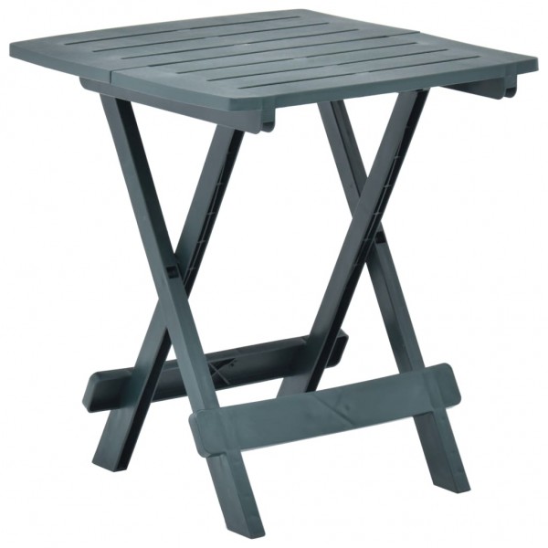 Mesa de jardín plegable de plástico verde 45x43x50 cm